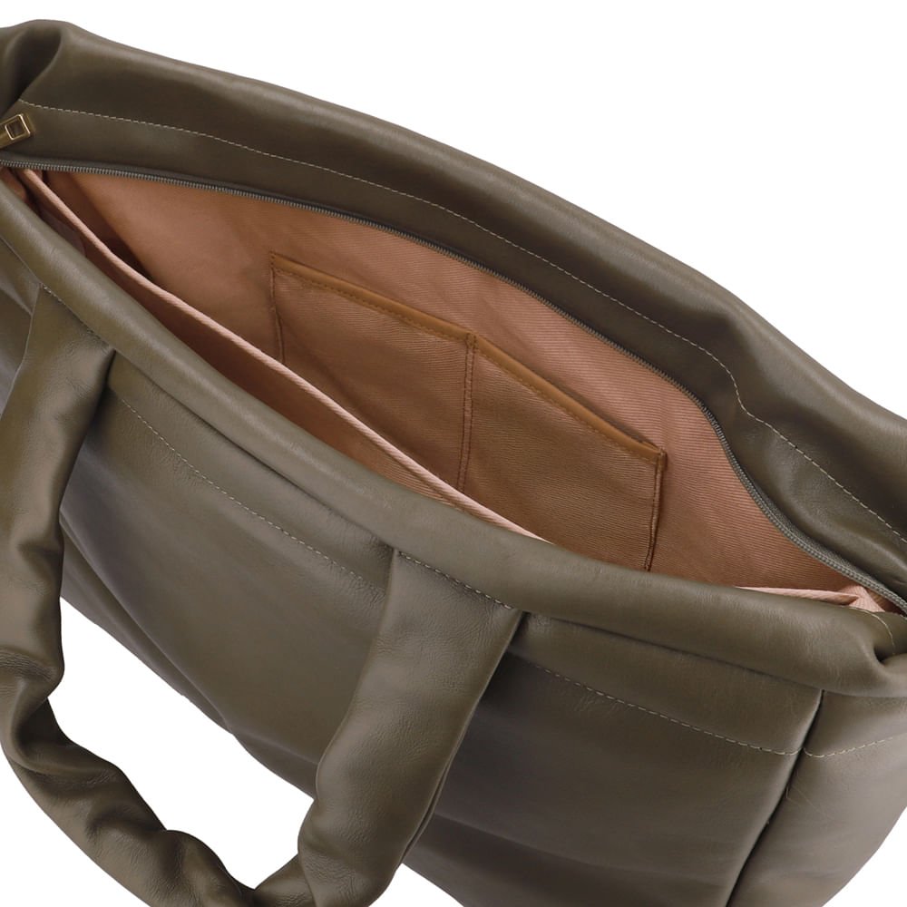 Bolsa Shopper Couro Verde Verde 3