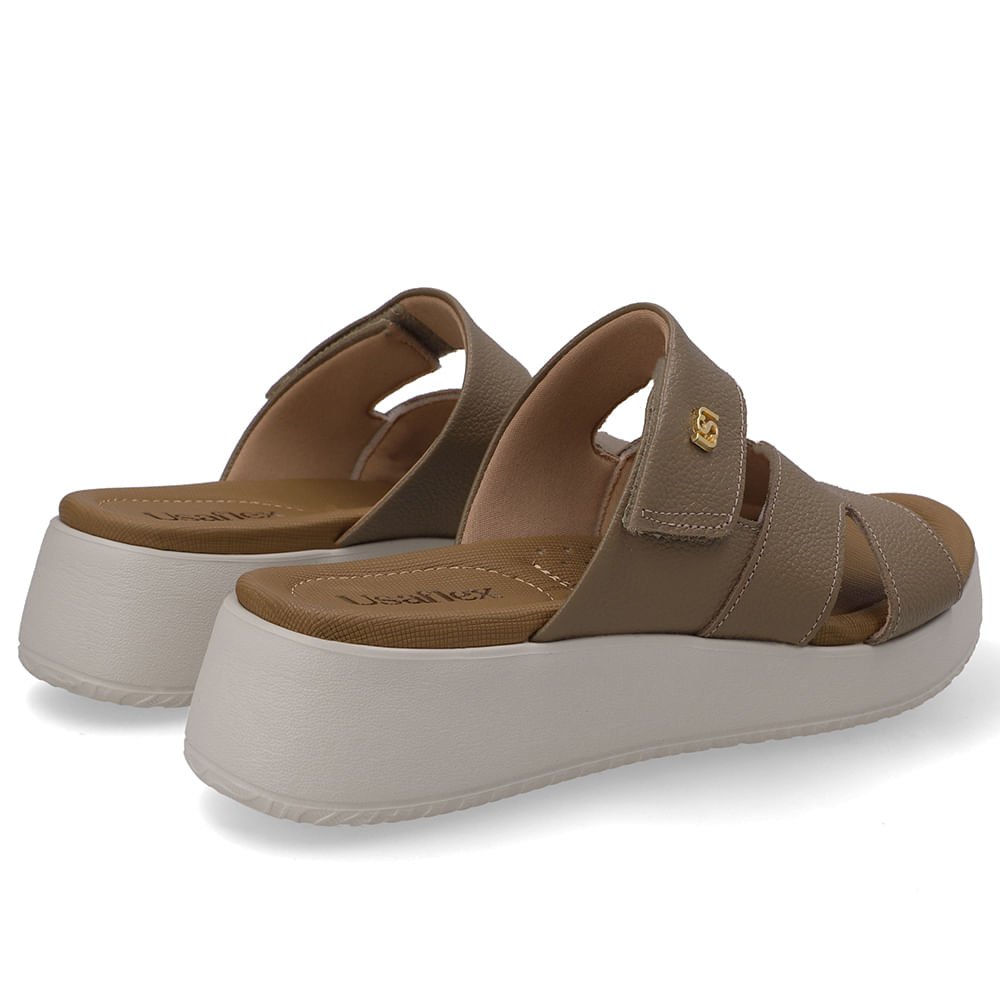 Tamanco Couro Marrom Fecho-Flex Marrom 3