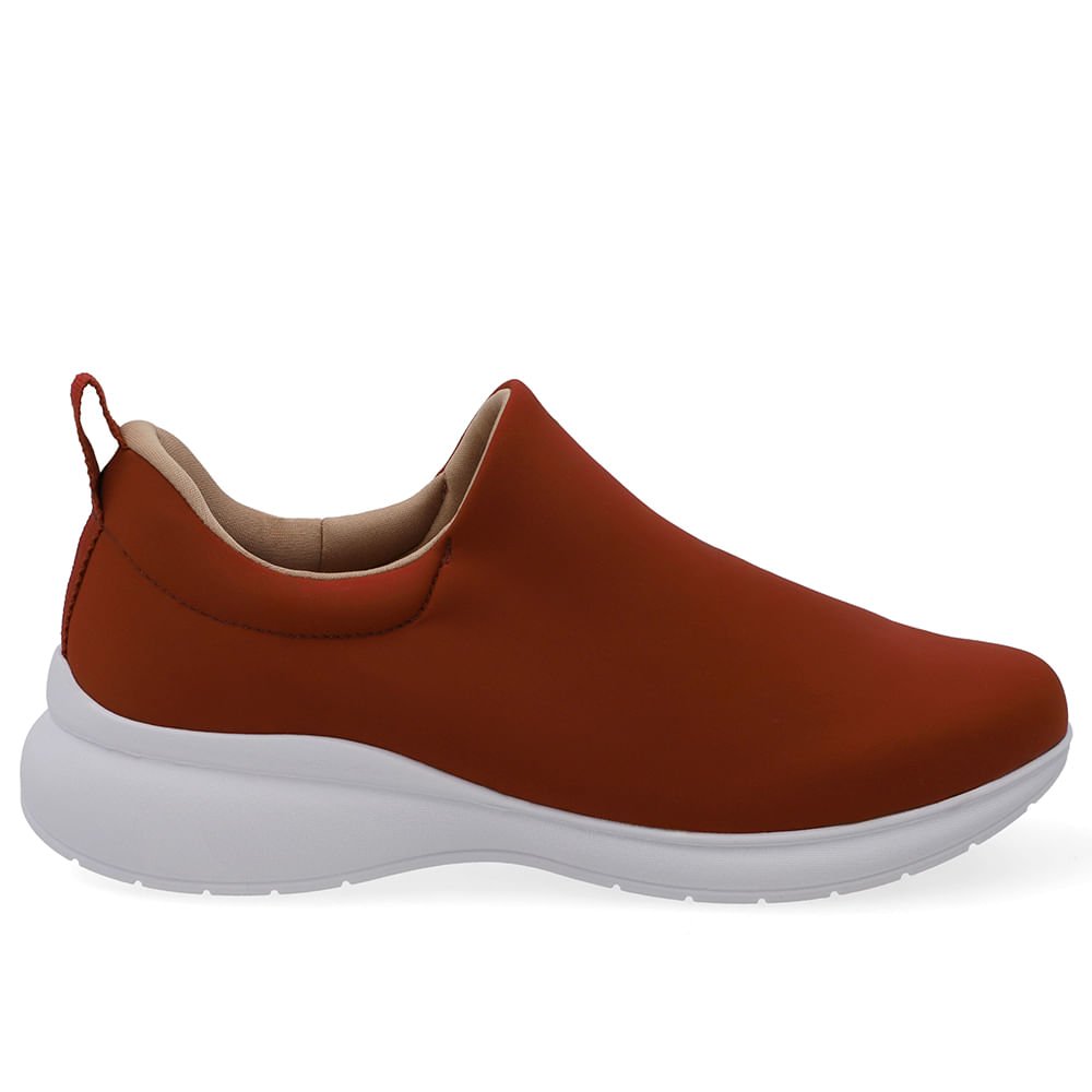 Tênis Slip On Vermelho Elastano