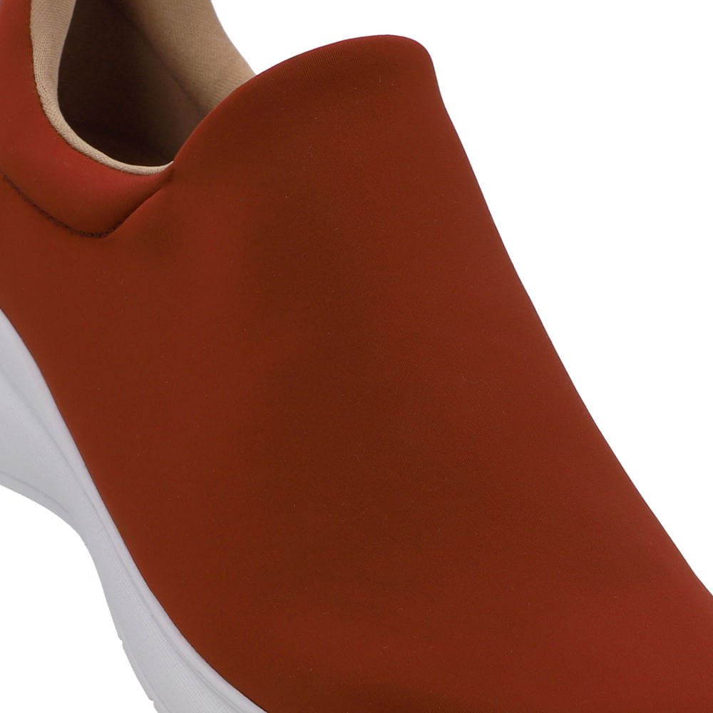 Tênis Slip On Vermelho Elastano Vermelho 4