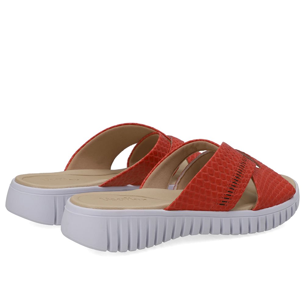 Tamanco Plataforma Couro Vermelho Laser Vermelho 3