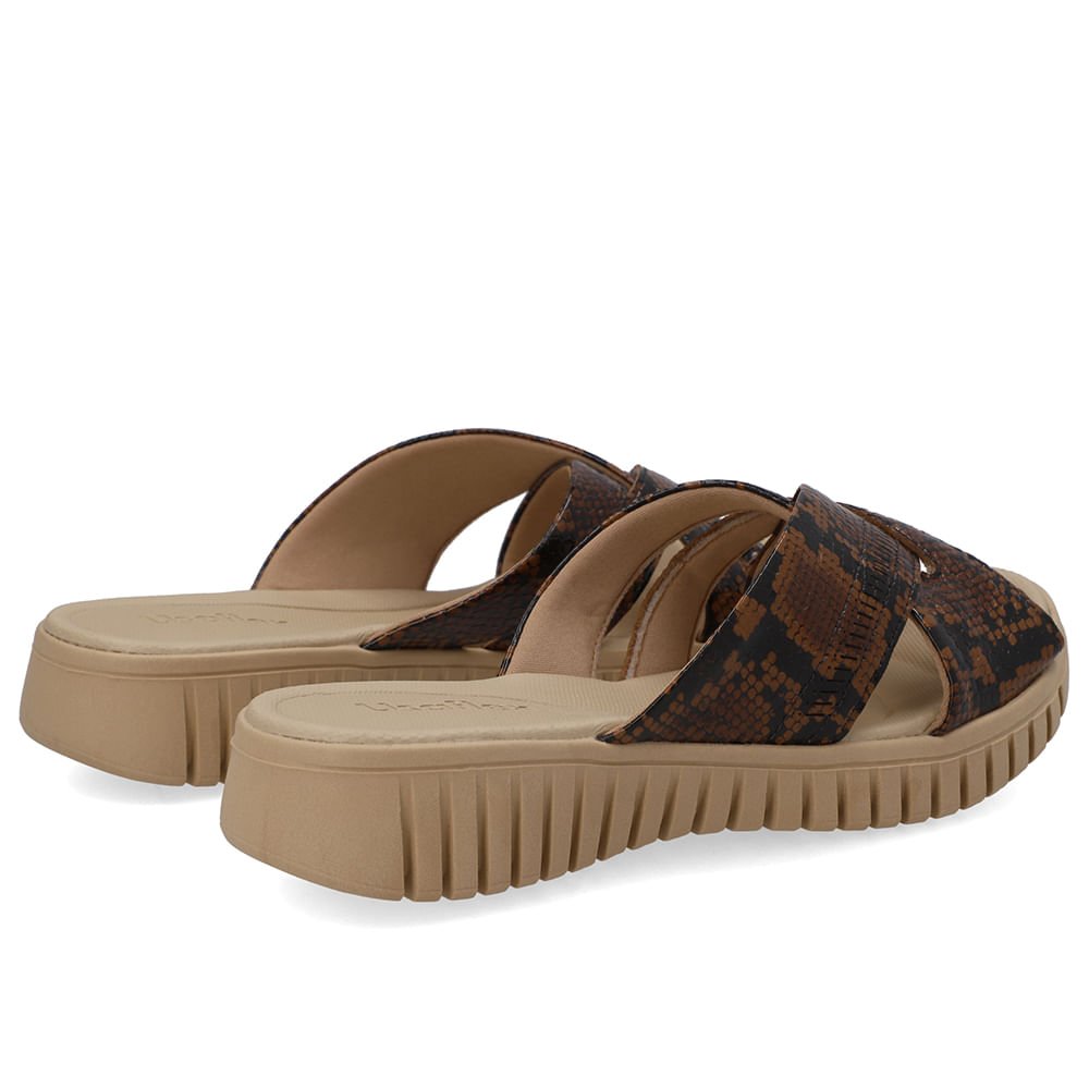 Tamanco Plataforma Couro Animal Print Laser Animal Print 3