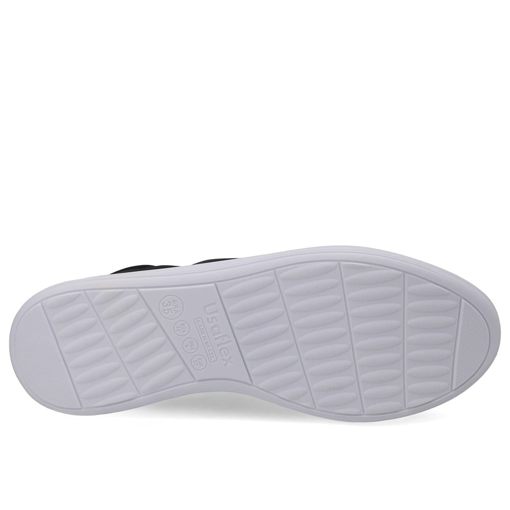 Tênis Slip On Elastano Preto Preto 5