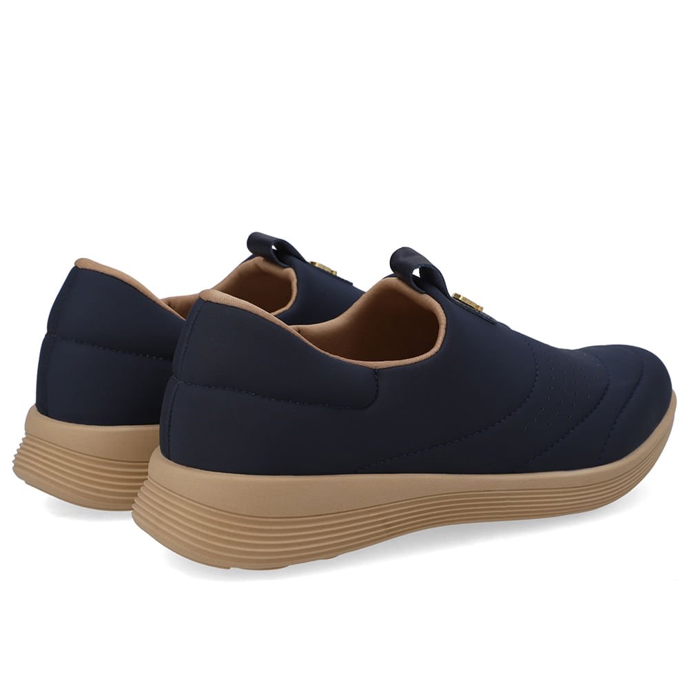 Tênis Slip On Elastano Azul Azul Marinho 3