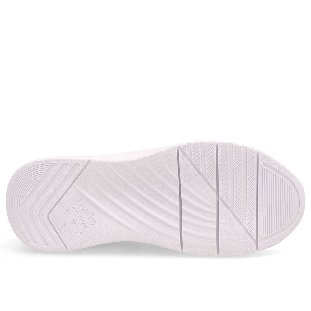 Tênis Bege Slip On Em Tecido e Couro Bege 5