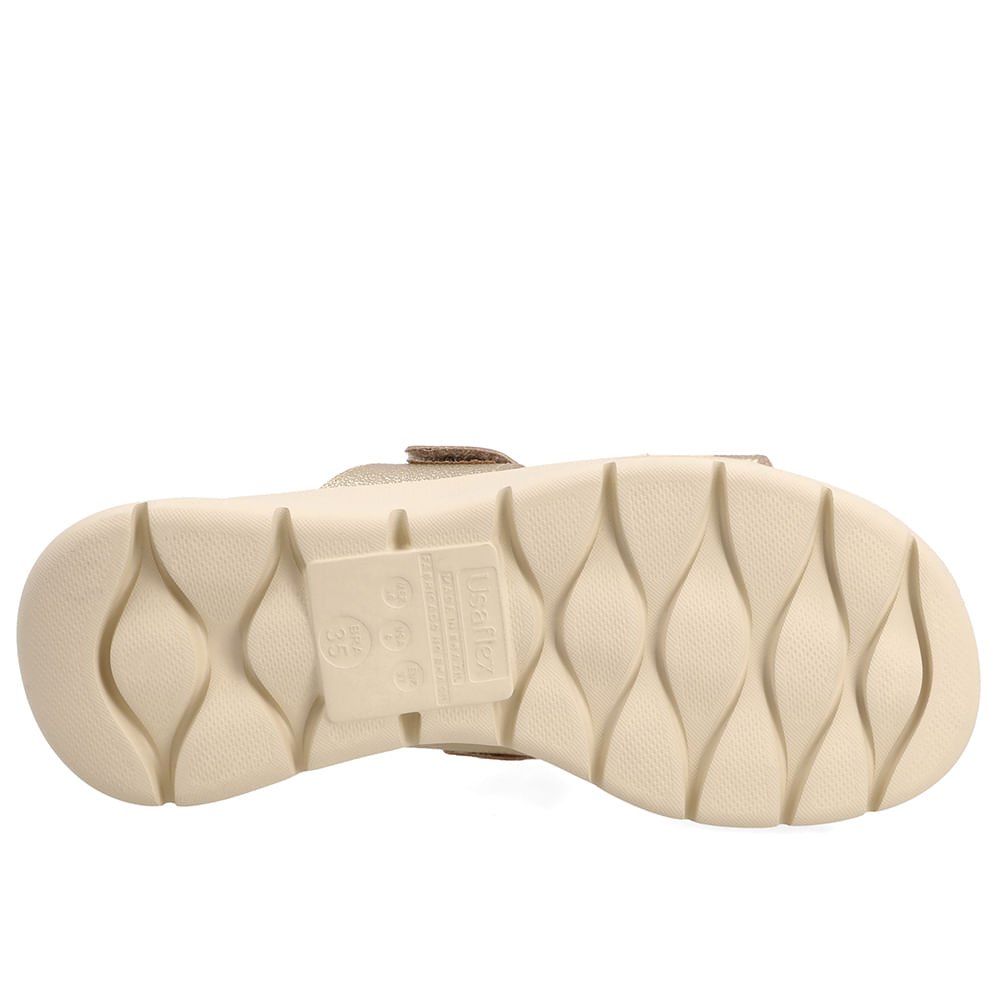 Tamanco Em Dourado Com Fecho-Flex E Solado Plataforma Dourado 5