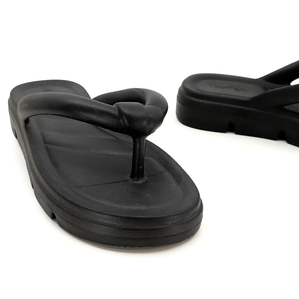 Chinelo Preto Poofy Plataforma Eva 38 4