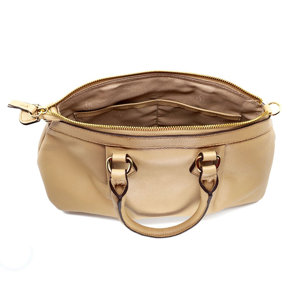 Bolsa Tote Marrom Couro Detalhe Franzido Manteiga 4