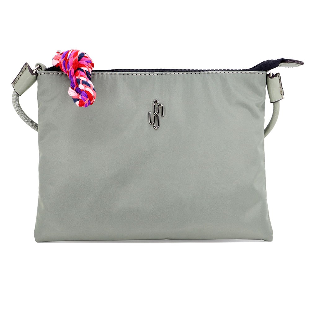 Bolsa Tiracolo Verde Nylon Alça Longa