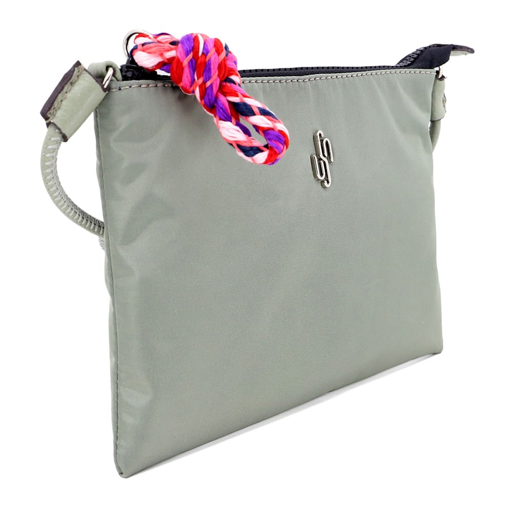 Bolsa Tiracolo Verde Nylon Alça Longa Verde 2