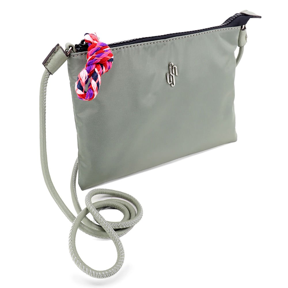 Bolsa Tiracolo Verde Nylon Alça Longa Verde 3