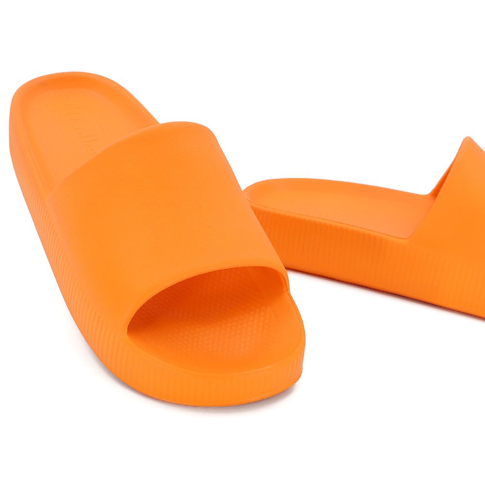 Chinelo Slide Laranja Poofy Plataforma Eva Laranja 2