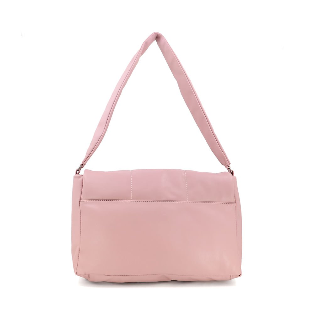 Bolsa Baguete Couro Comfy Rosa Rosa 3