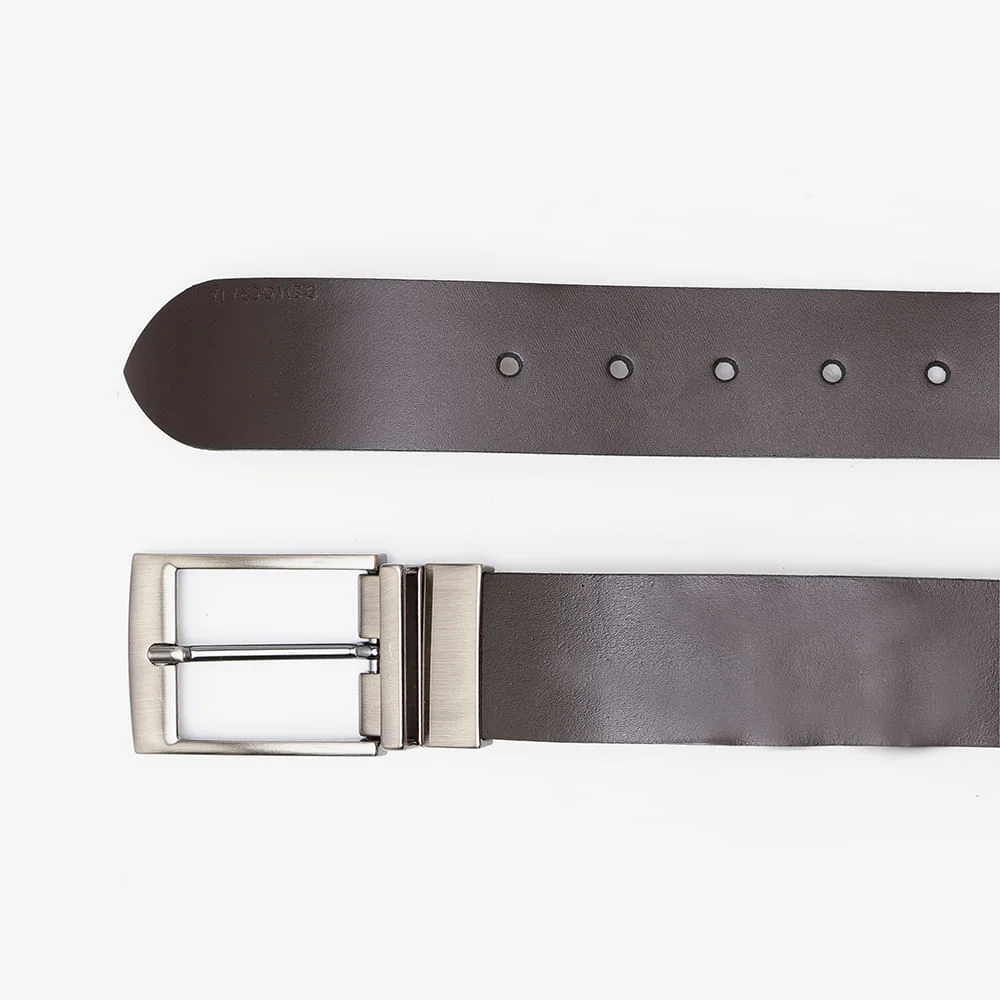 Cinto Dupla Face Largo Metropolitan Preto/Café Preto 2