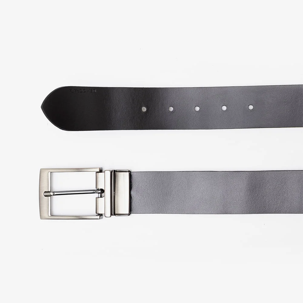 Cinto Dupla Face Largo Metropolitan Preto/Café Preto 3