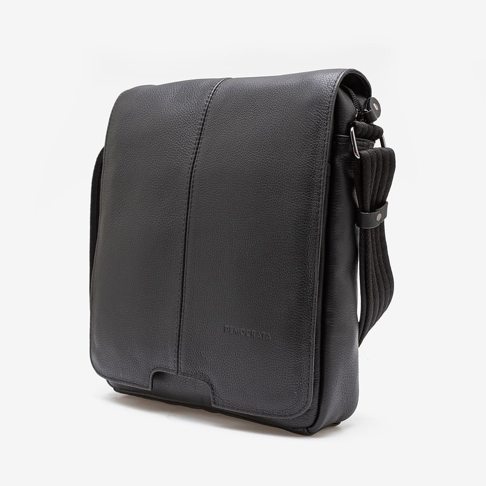 Bolsa Tiracolo Em Couro Preto Preto 2