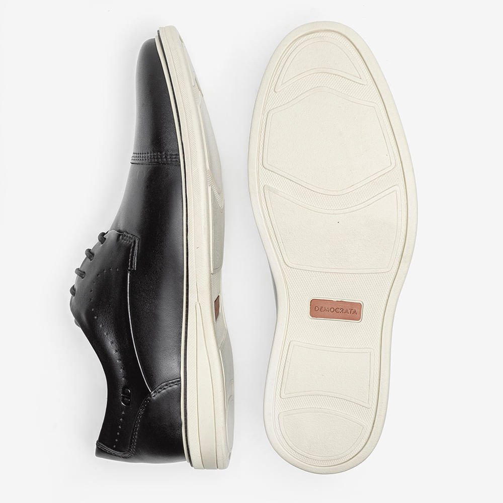 Sapato de Couro Metropolitan Bay Preto Cadarço Preto 4