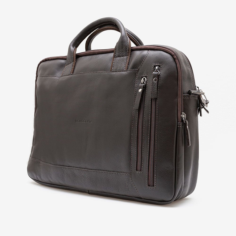 Pasta Em Couro Café Preto 2