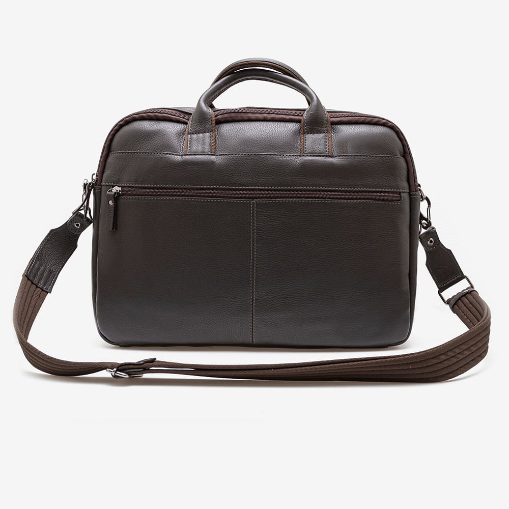 Pasta Em Couro Café Preto 3