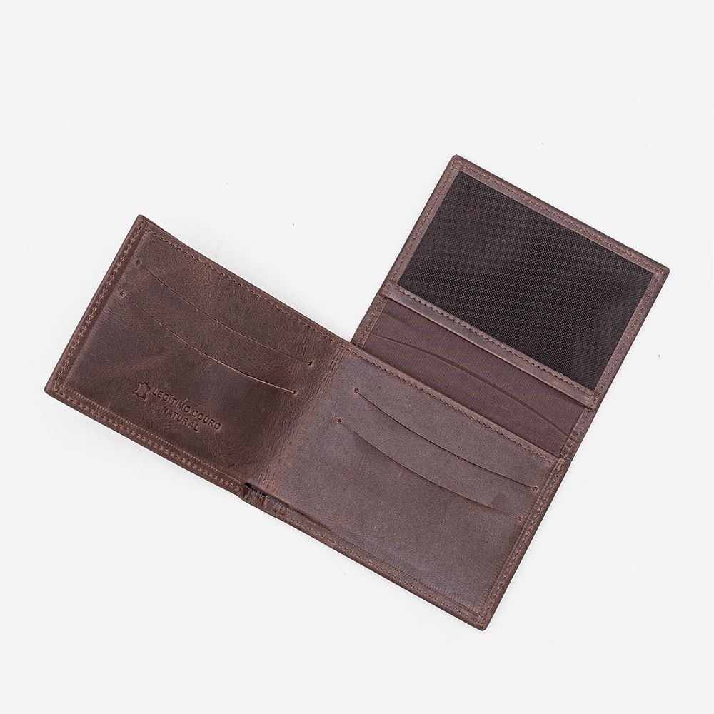 Carteira Metropolitan Café Em Couro Marrom 3