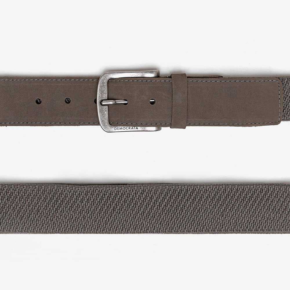 Cinto Largo Denim Marrom Taupe 3