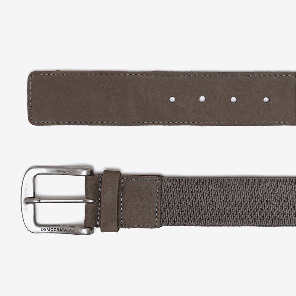 Cinto Largo Denim Marrom Taupe 2