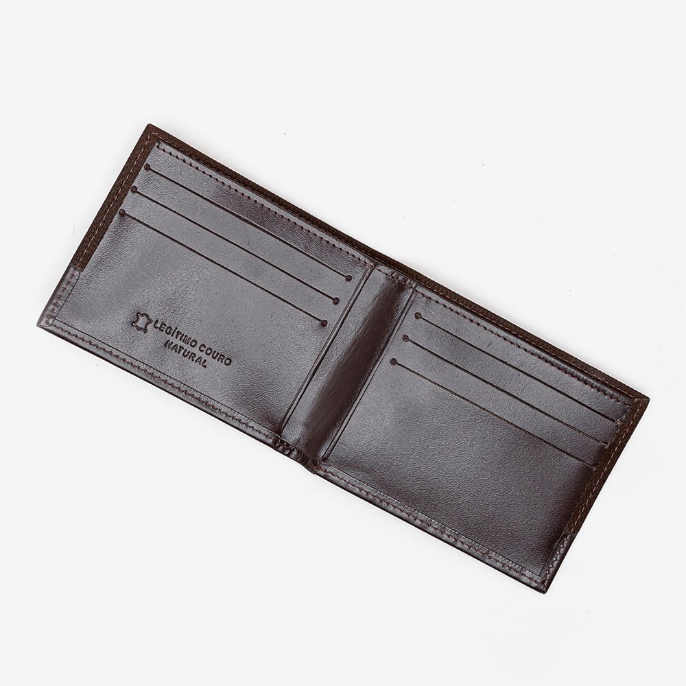 Carteira Metropolitan Em Couro Café Marrom 3