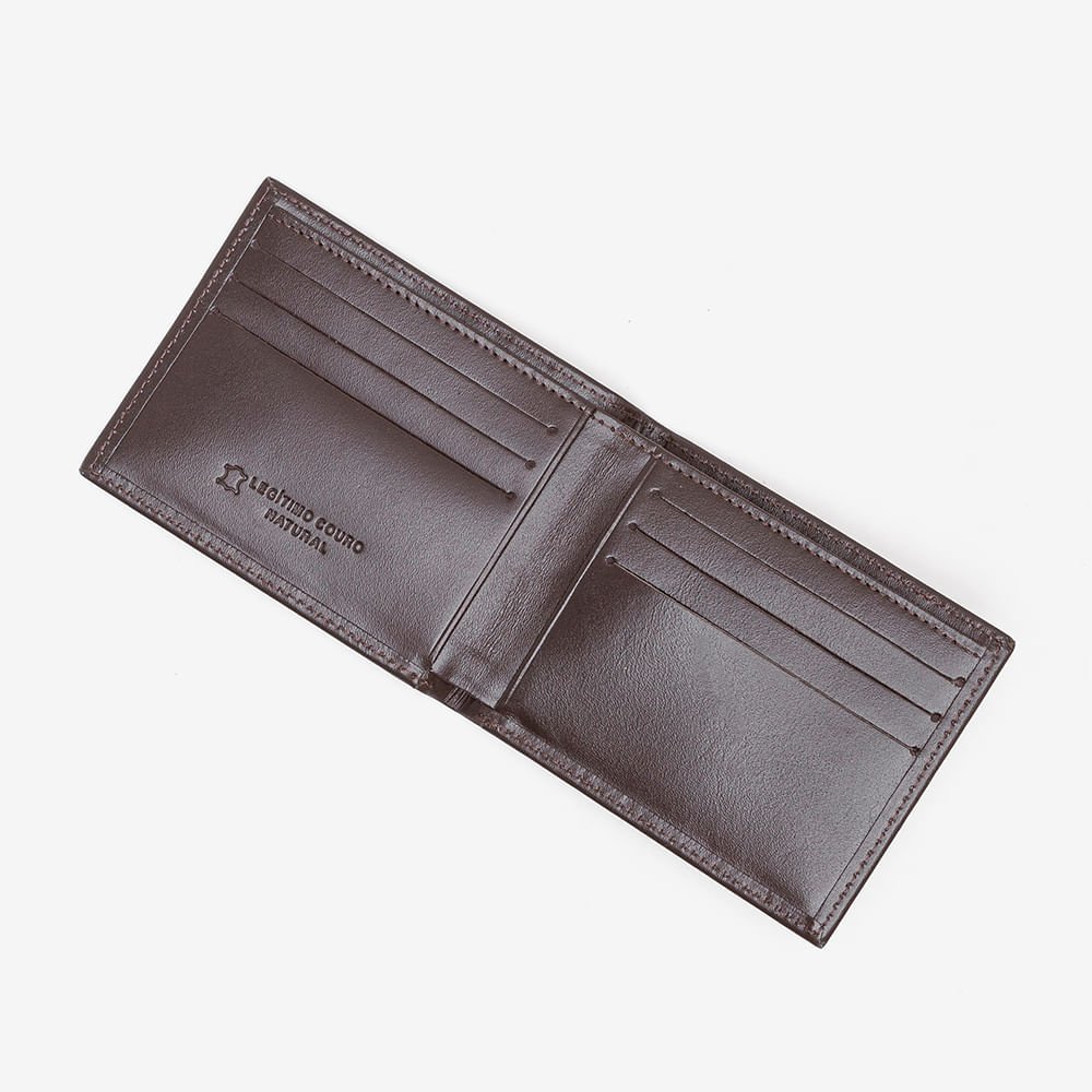 Carteira Metropolitan Em Couro Café Marrom 3