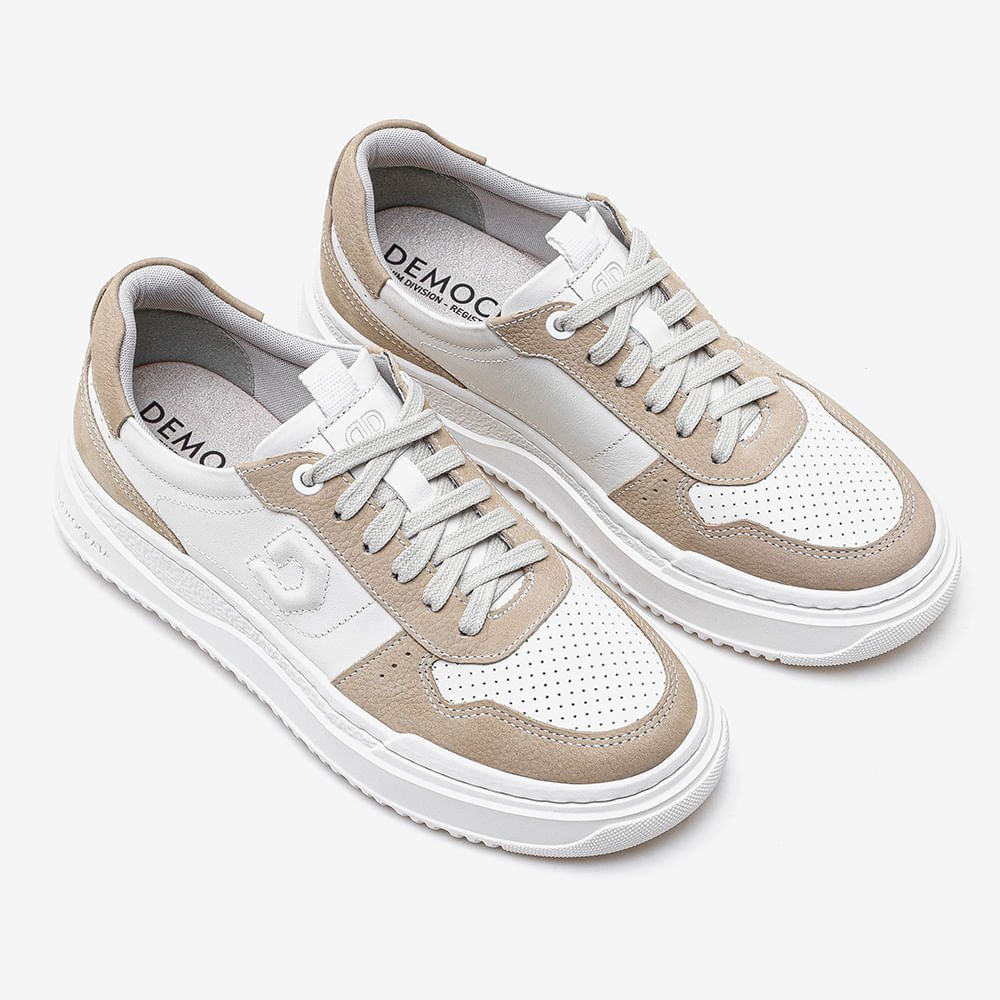 Tênis Feminino Block Branco/Bege Branco/Bege 2