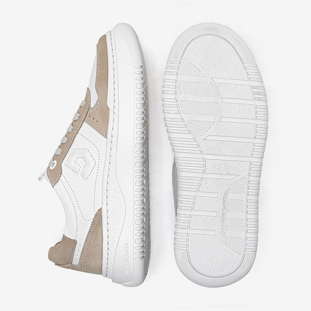 Tênis Feminino Block Branco/Bege Branco/Bege 4