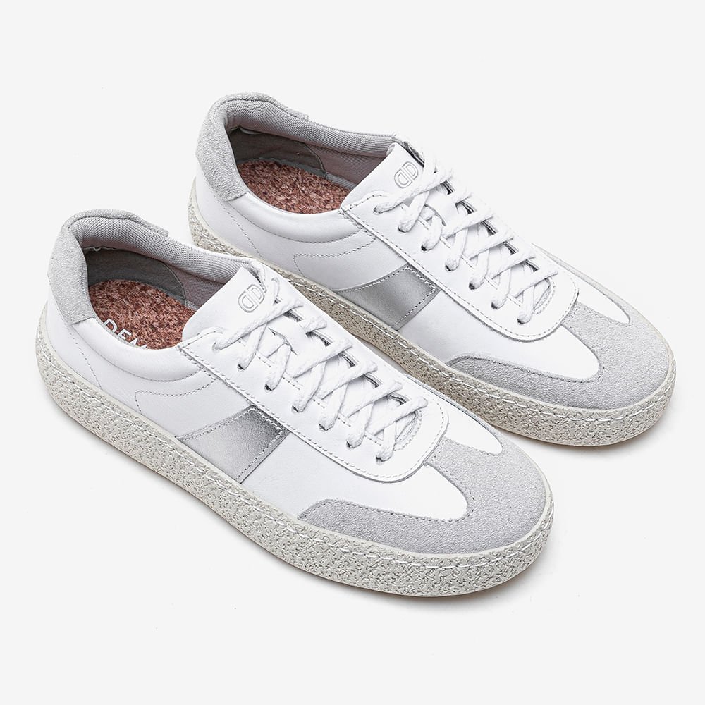 Tênis Feminino Bora Branco/Cinza Cinza 2