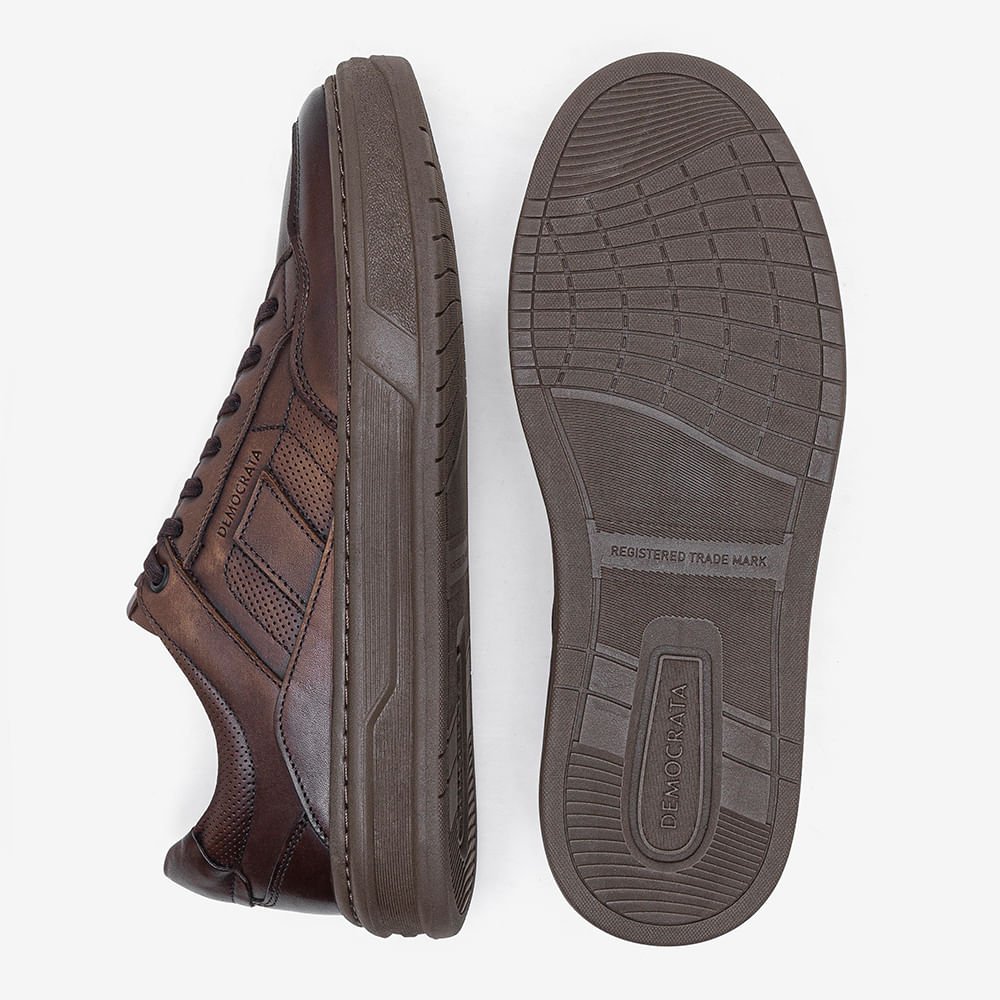 Tênis Democrata Denim Brad Ultra Light - Marrom Masculino 42
