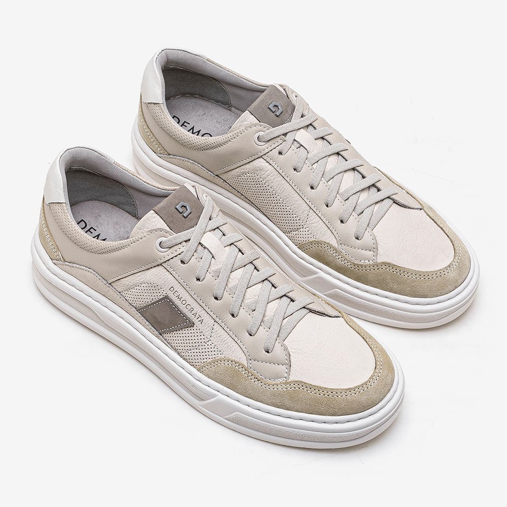 Tênis Denim Wide Creme Bege 2