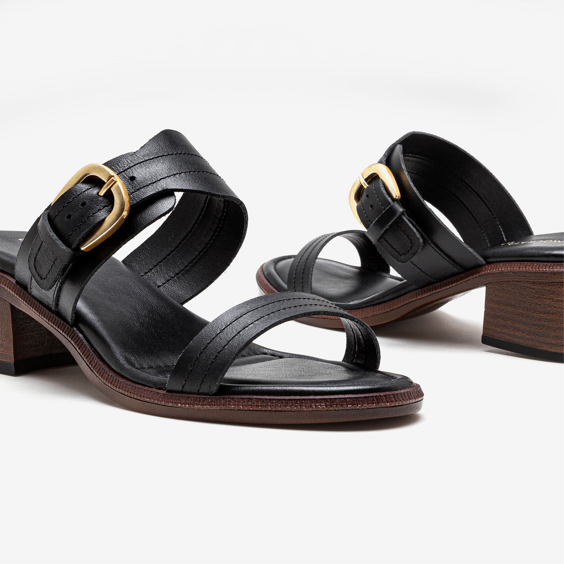 Sandália Feminina Evora Preto Preto 4