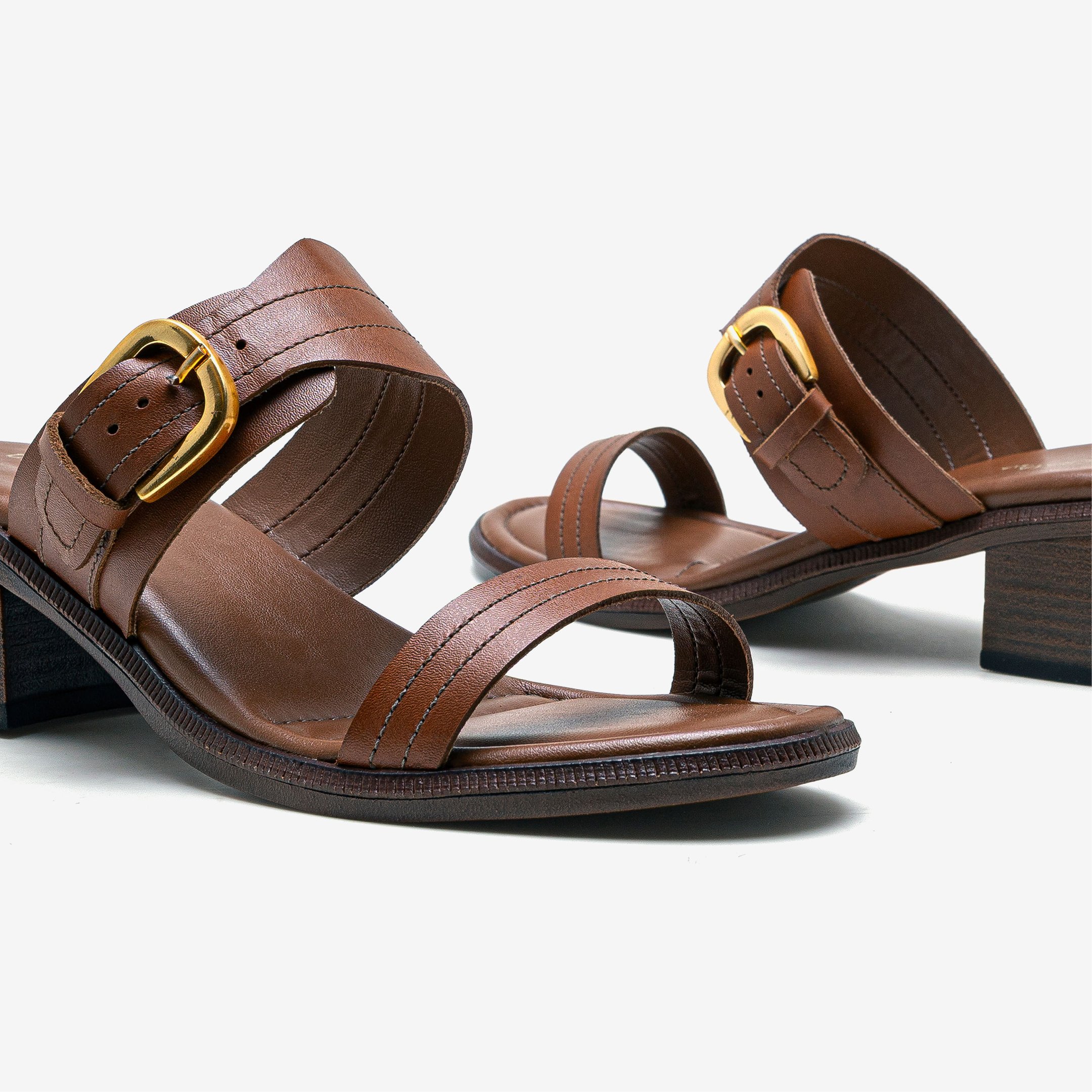 Sandália Feminina Evora Tan Marrom 4