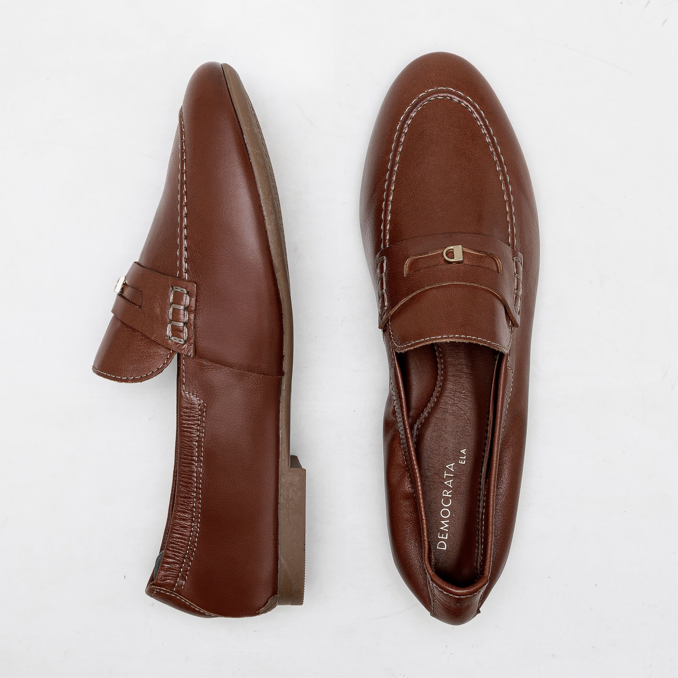 Loafer Feminino Sarah Tan Marrom 5