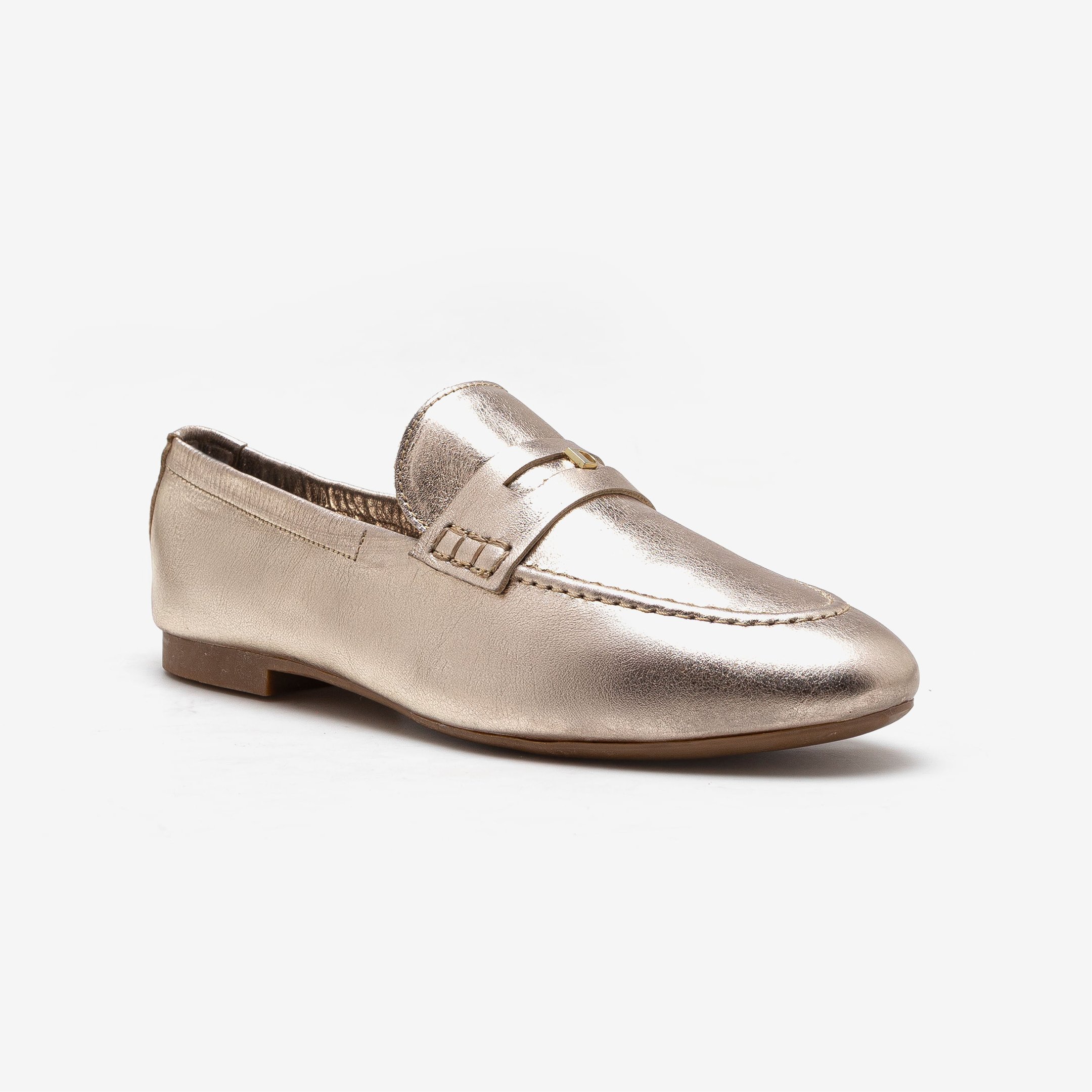Loafer Feminino Sarah Dourado Dourado 2