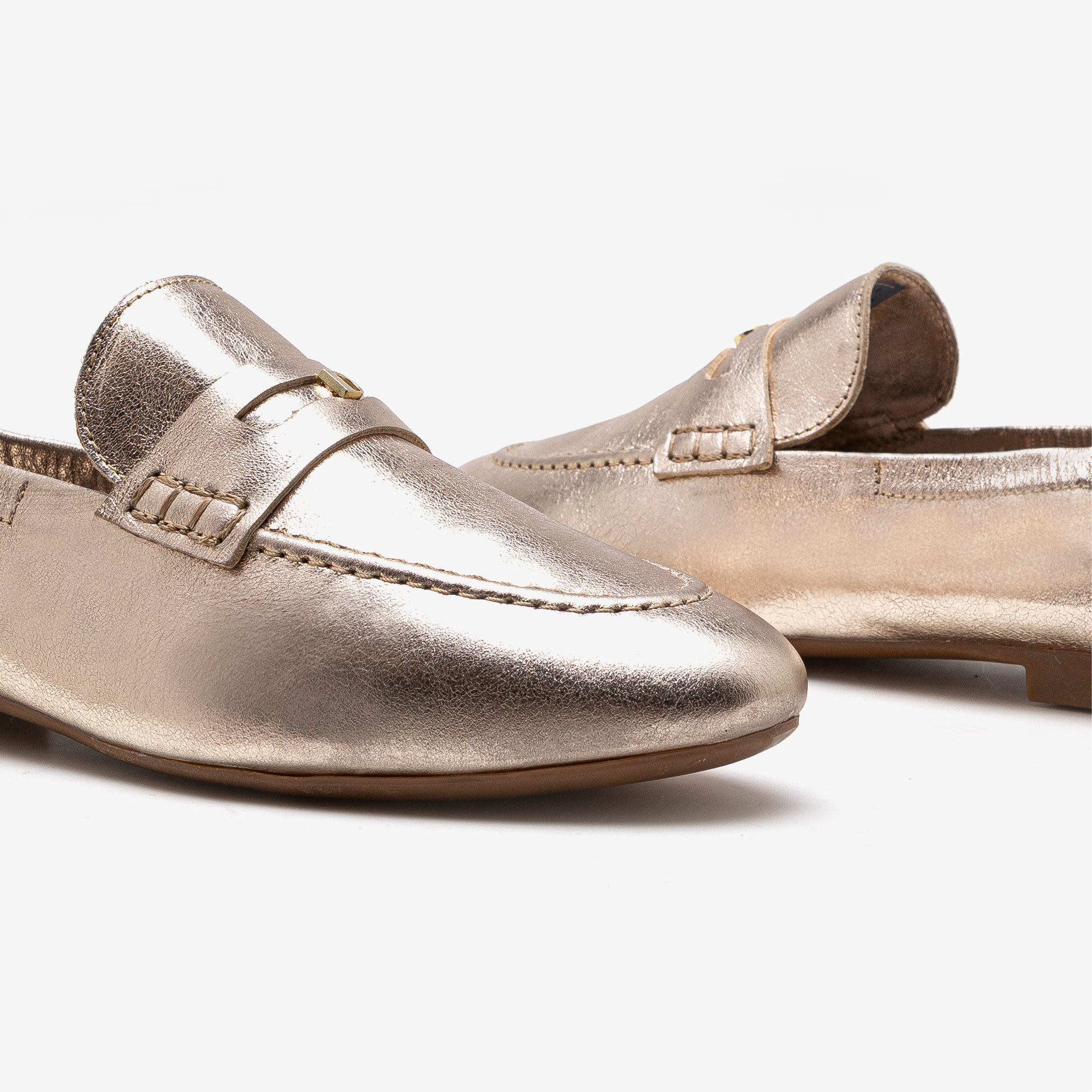 Loafer Feminino Sarah Dourado Dourado 4