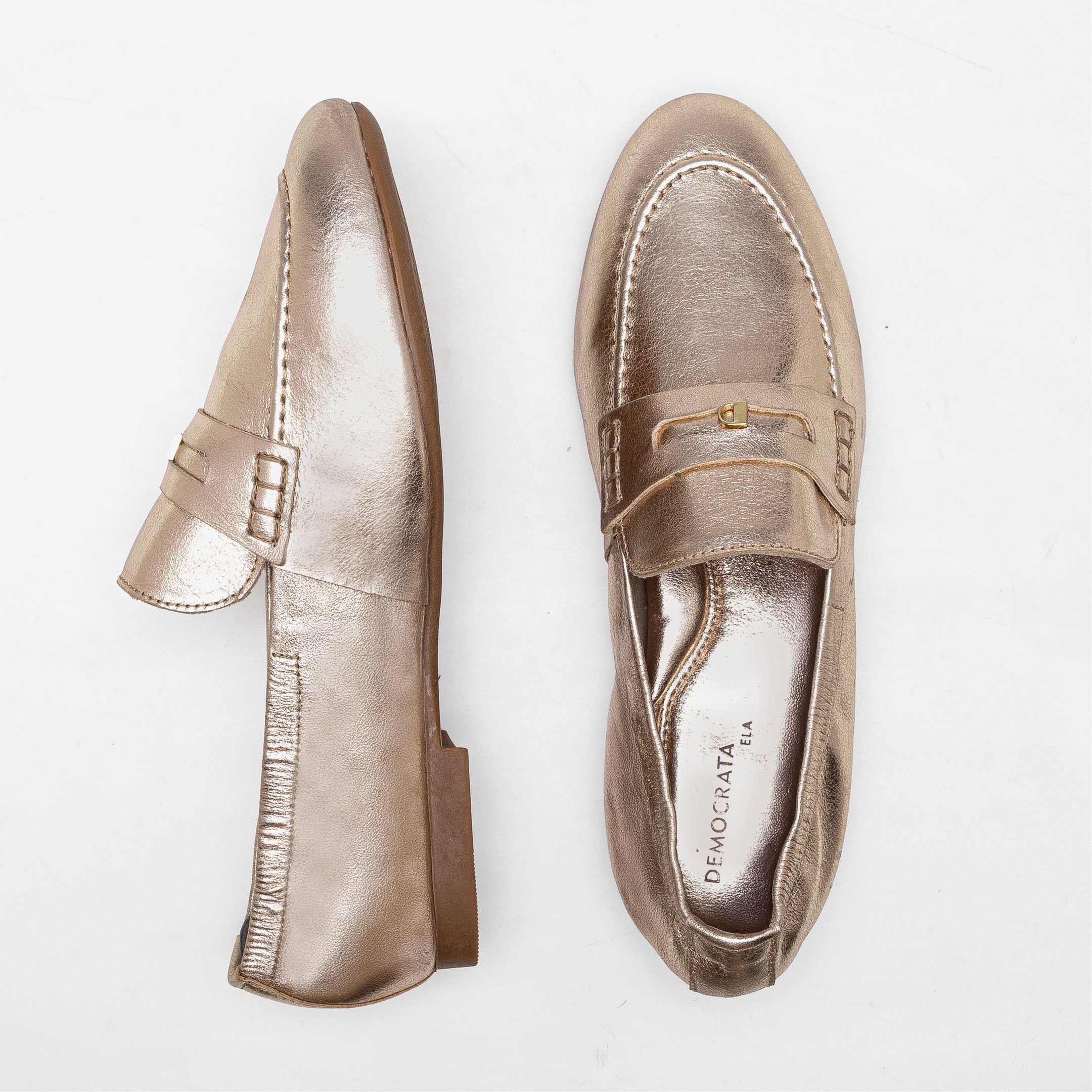 Loafer Feminino Sarah Dourado Dourado 5