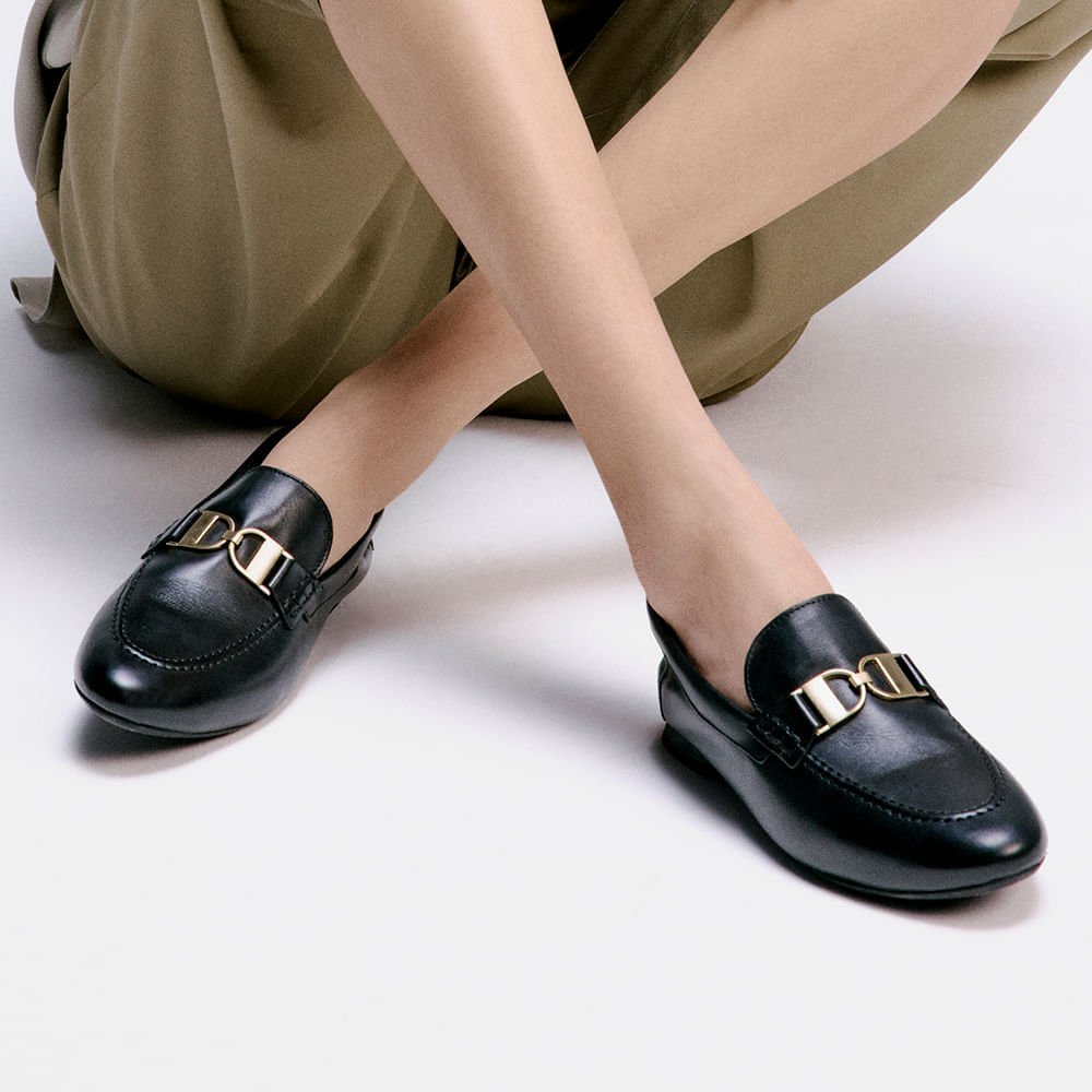 Loafer Feminino Sarah Preto Preto 6