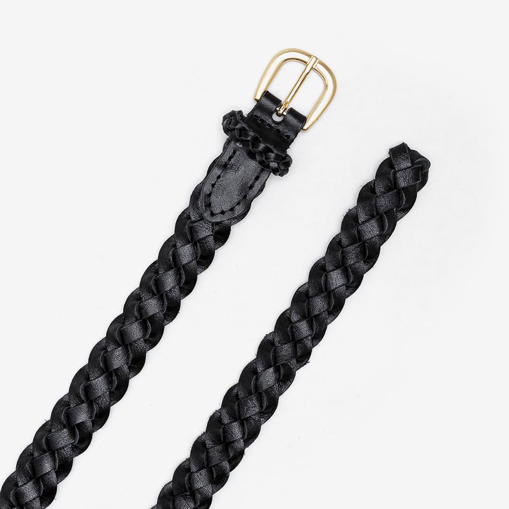 Cinto Feminino Couro Preto Preto 3