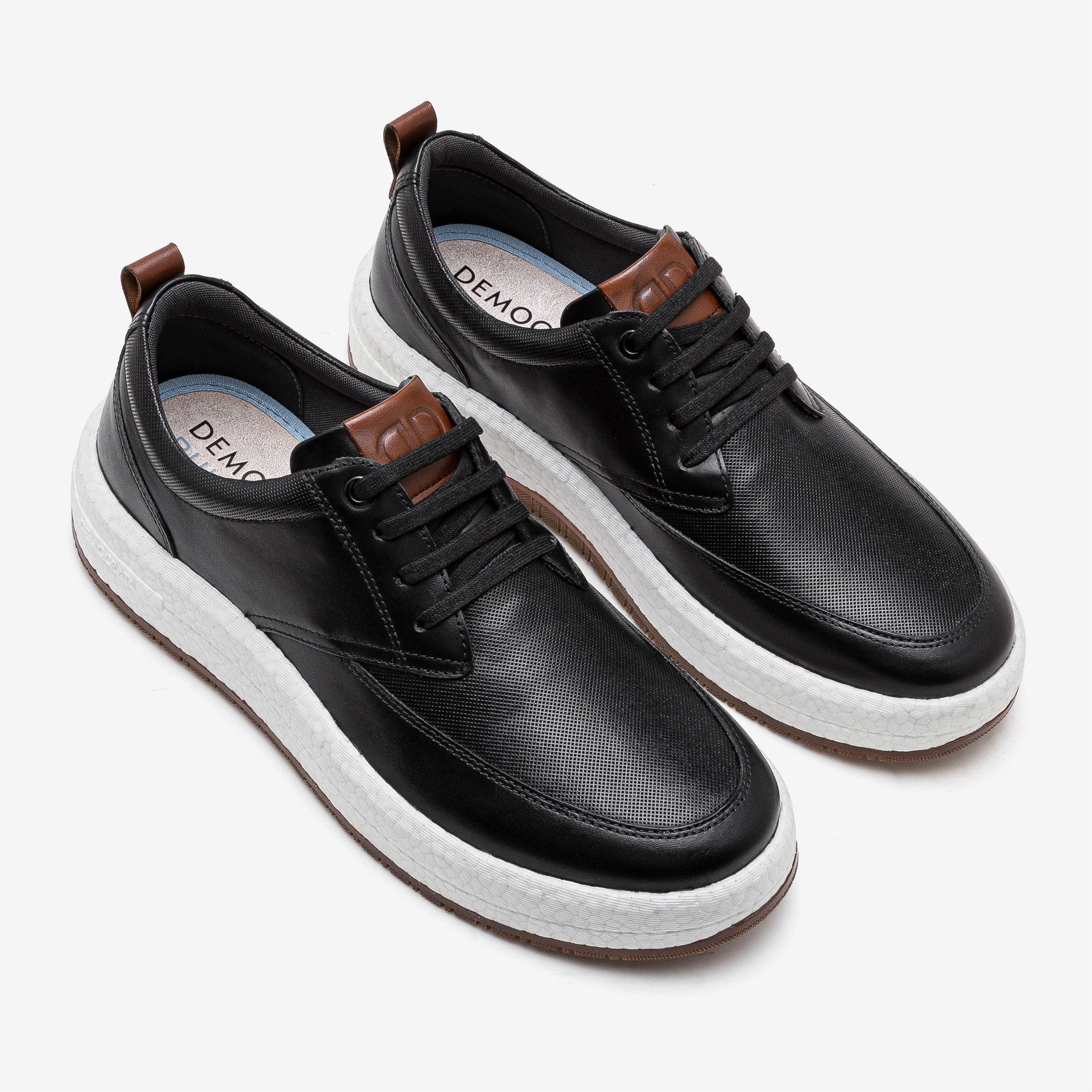 Tênis Masculino Drake Pulse Couro Preto Preto 2