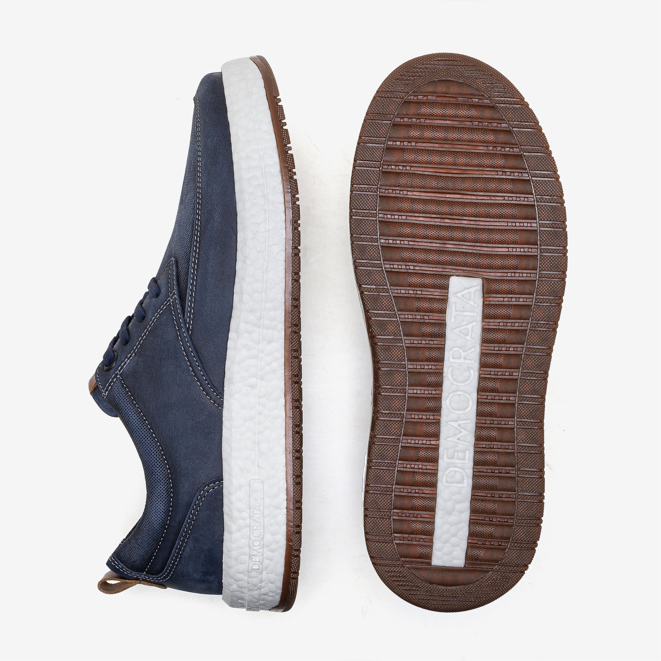 Tênis Masculino Drake Couro Pulse Azul Azul 4