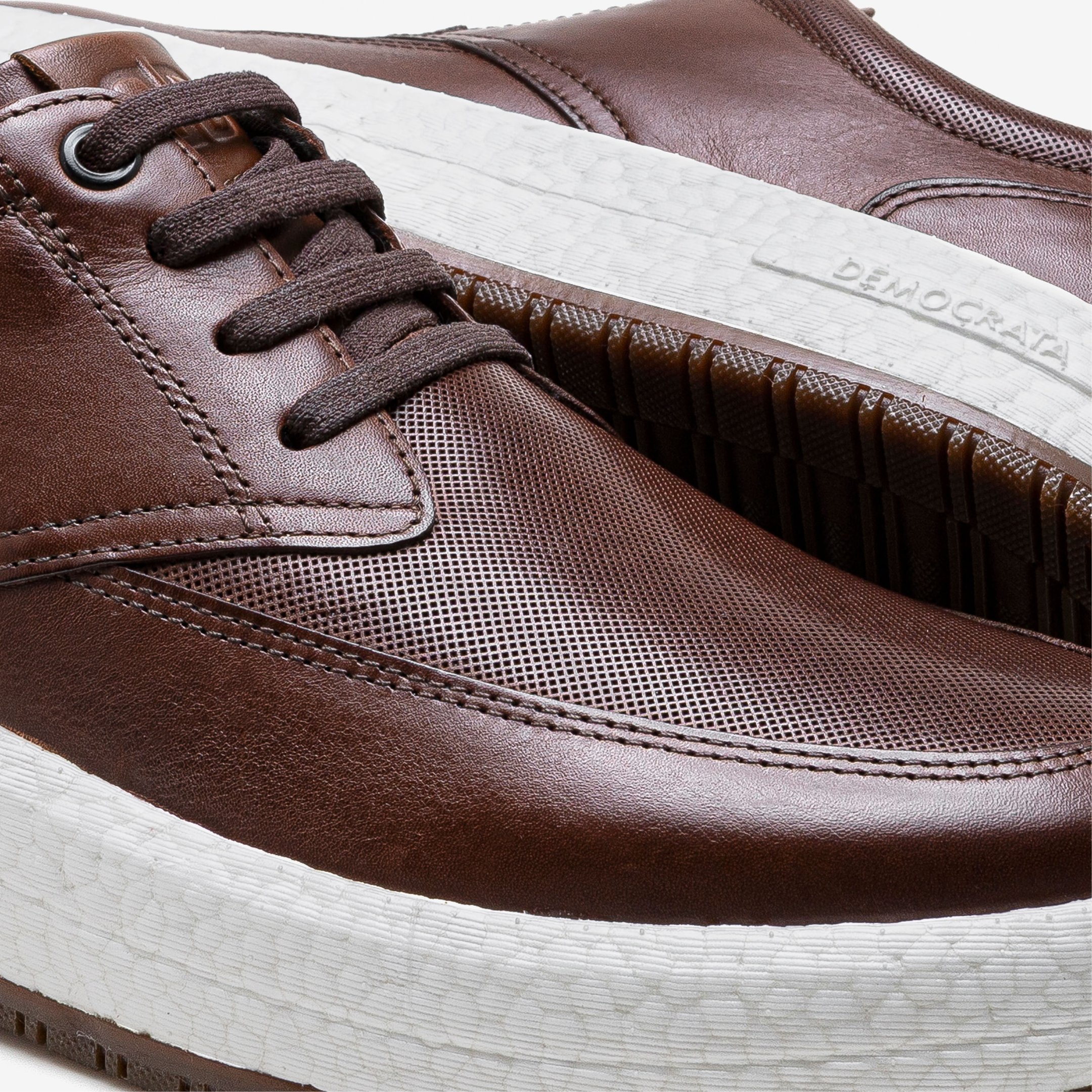 Tênis Masculino Drake Couro Pulse Marrom Marrom 3