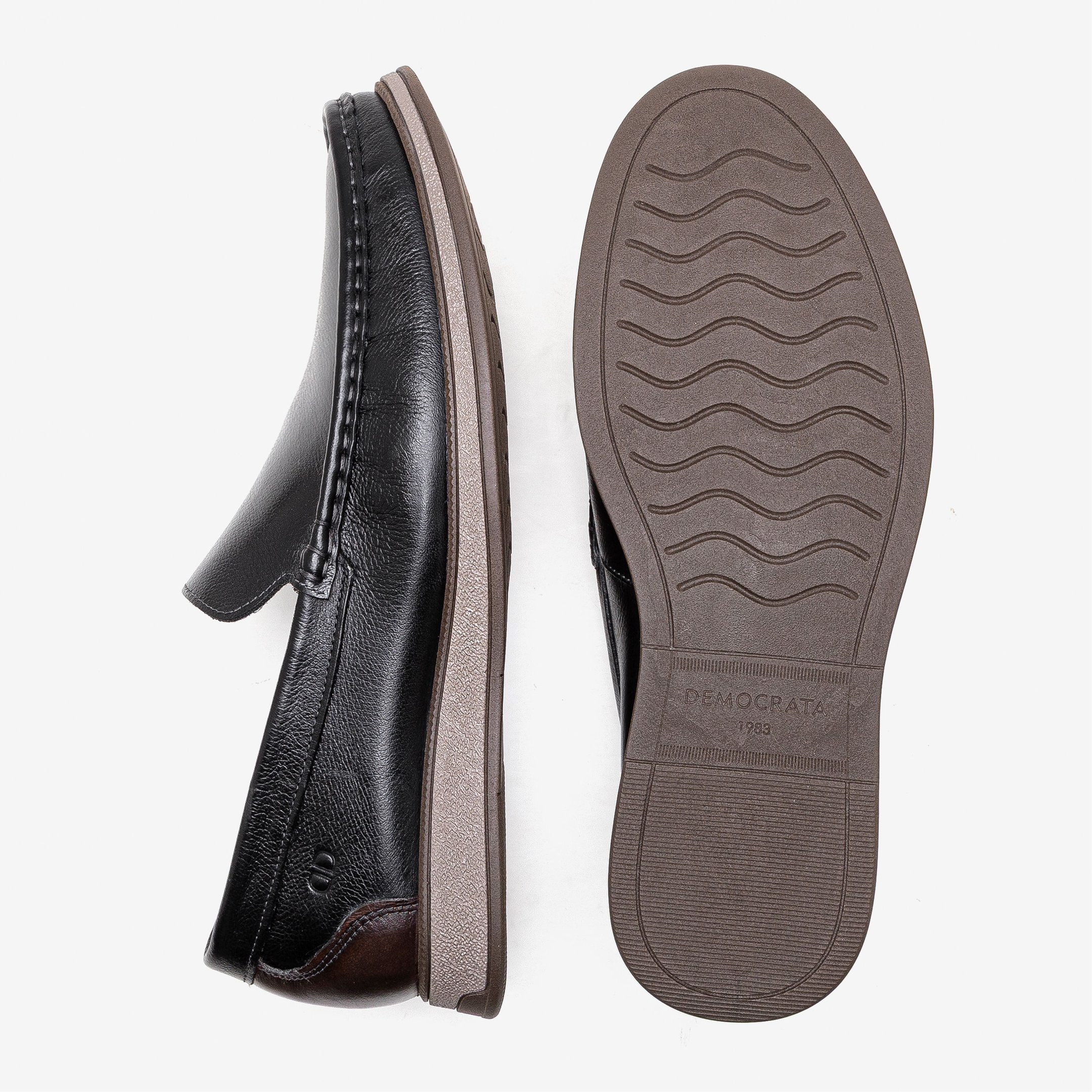 Mocassim Masculino Couro Nash Preto Preto 4