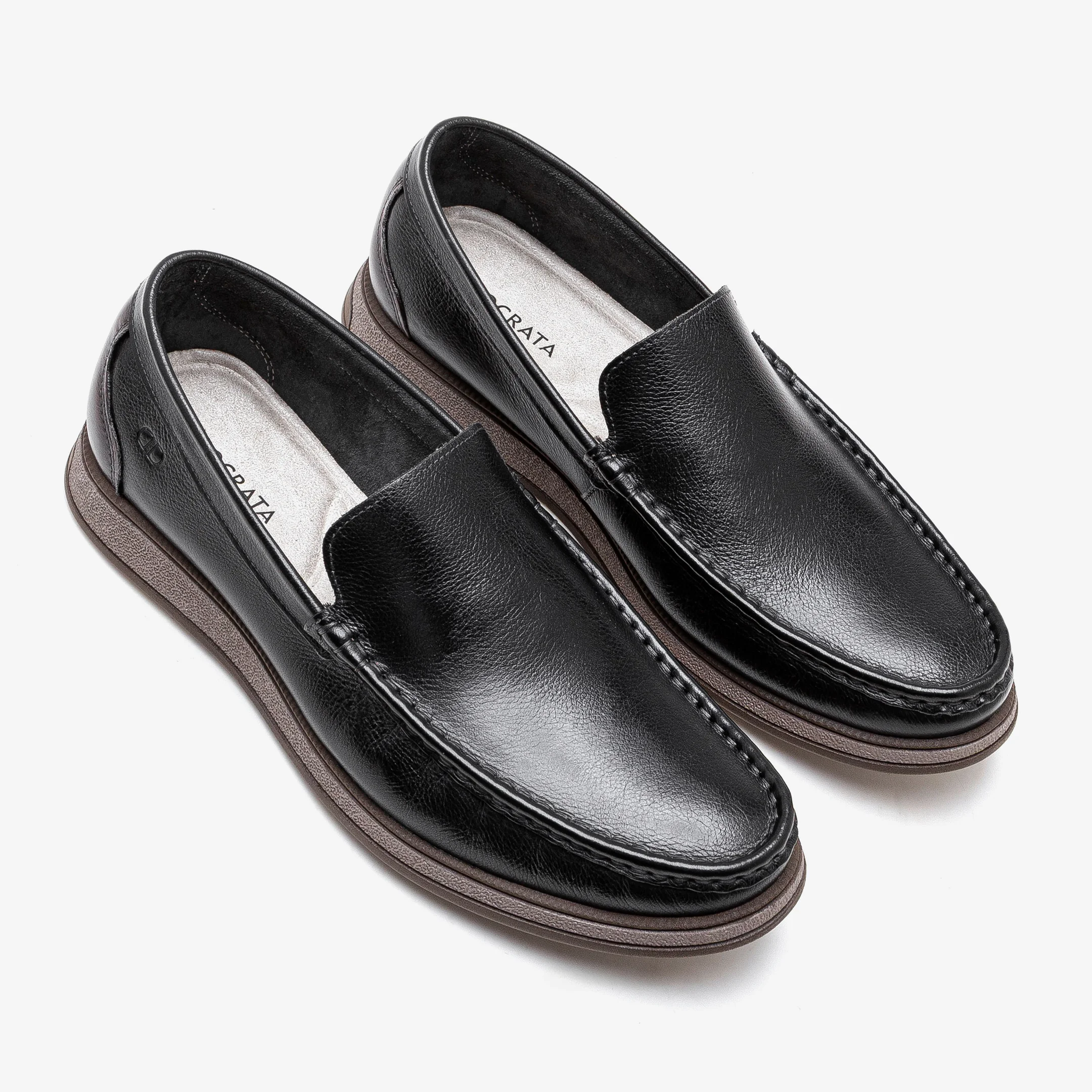 Mocassim Masculino Couro Nash Preto Preto 2