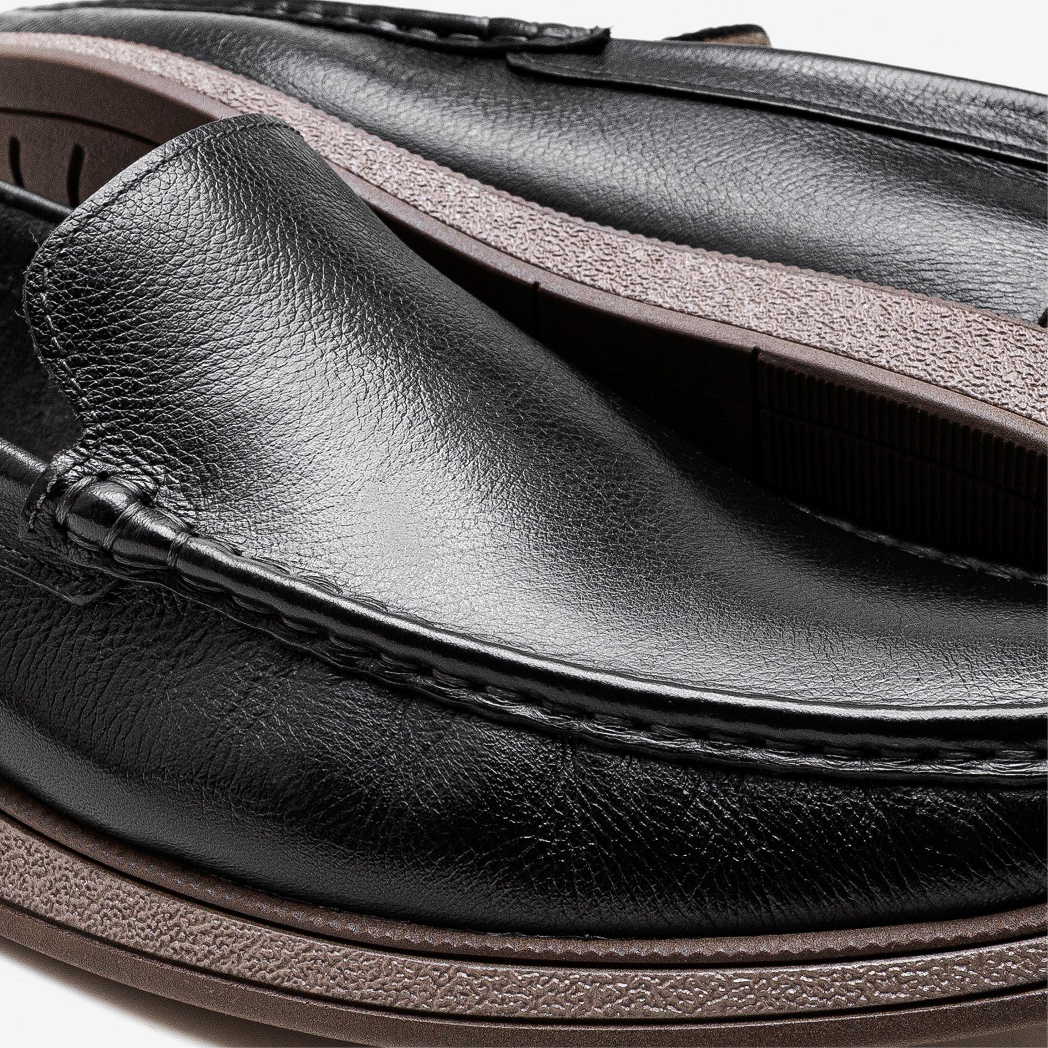 Mocassim Masculino Couro Nash Preto Preto 3