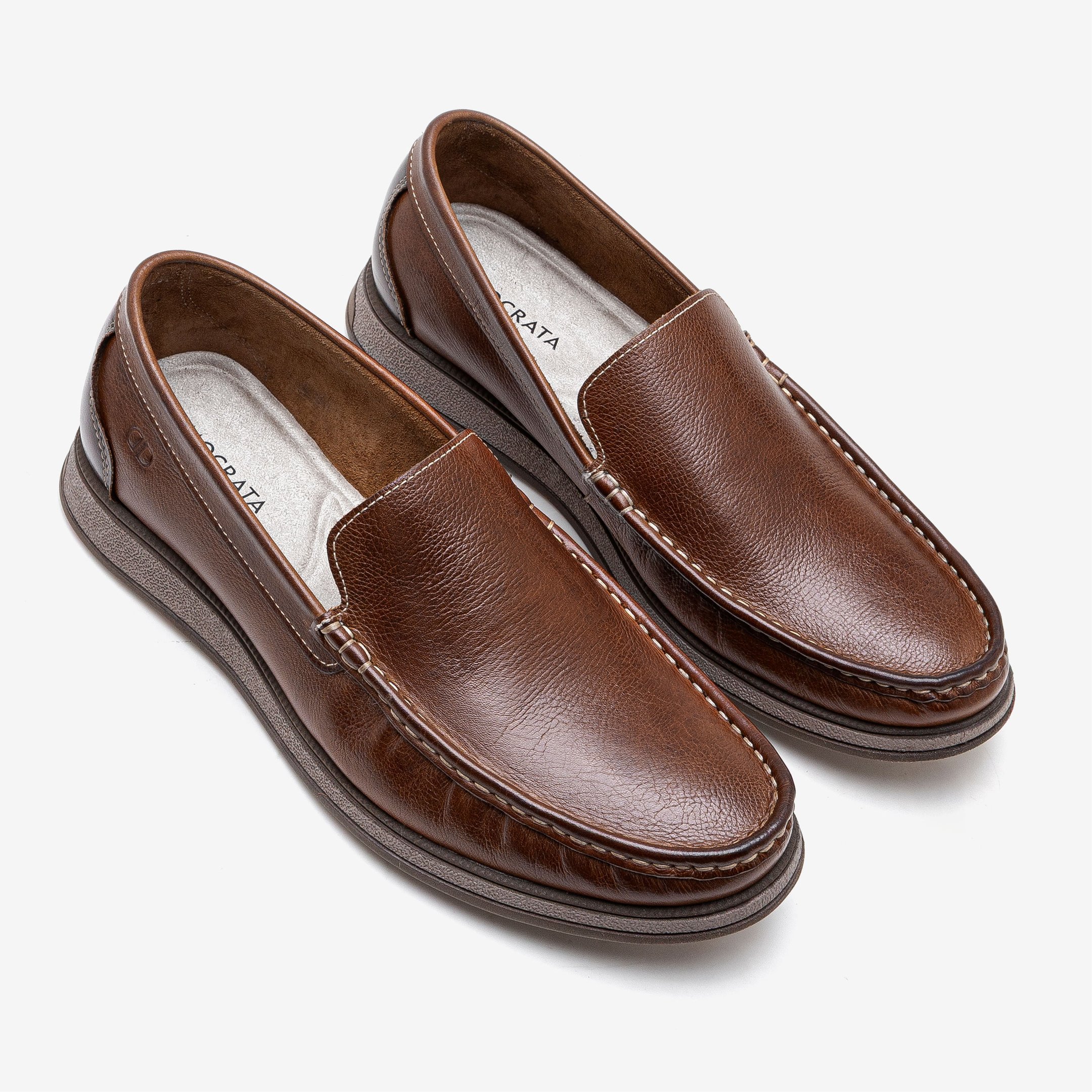 Mocassim Masculino Couro Nash Marrom Marrom 2