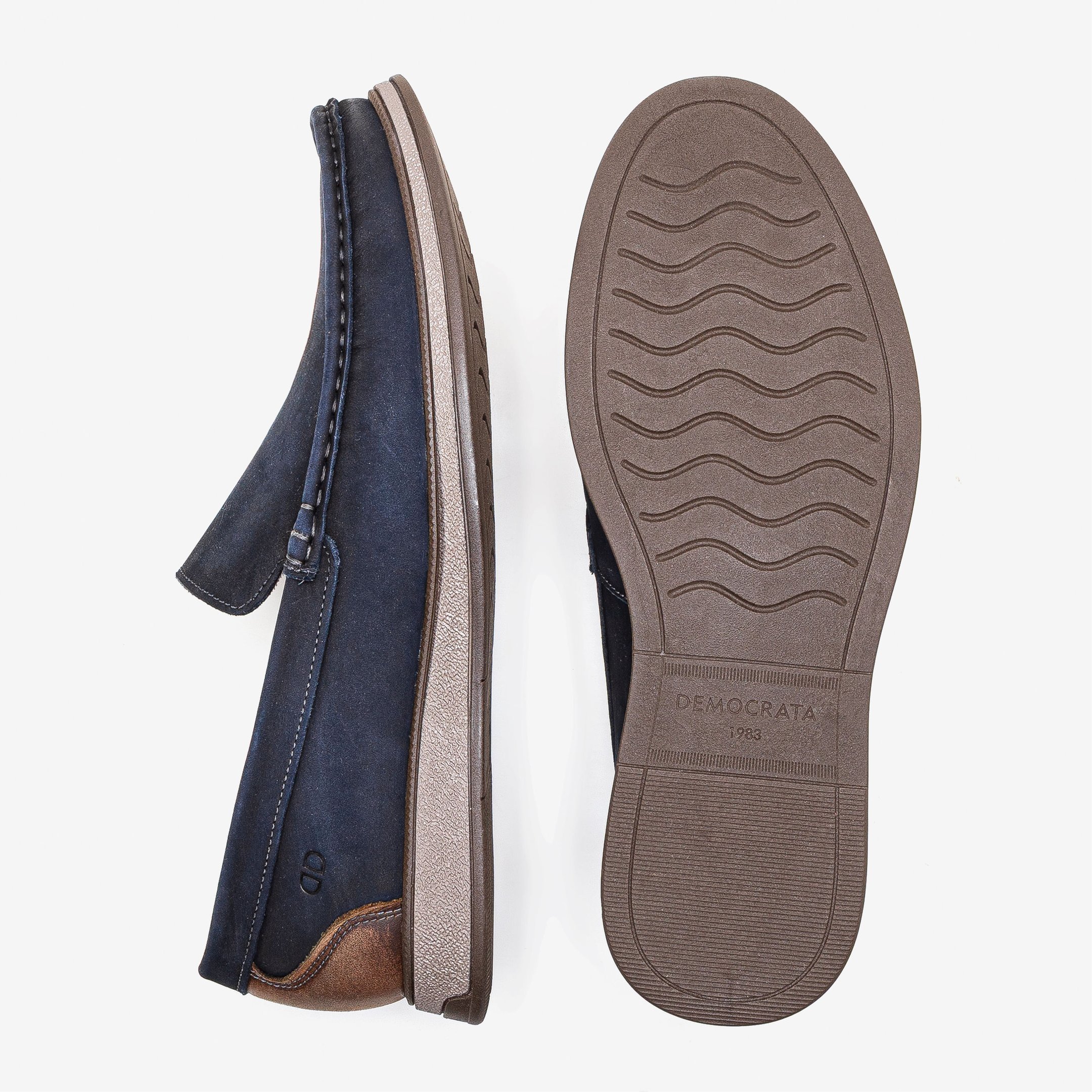 Mocassim Masculino Couro Nash Azul Azul 4