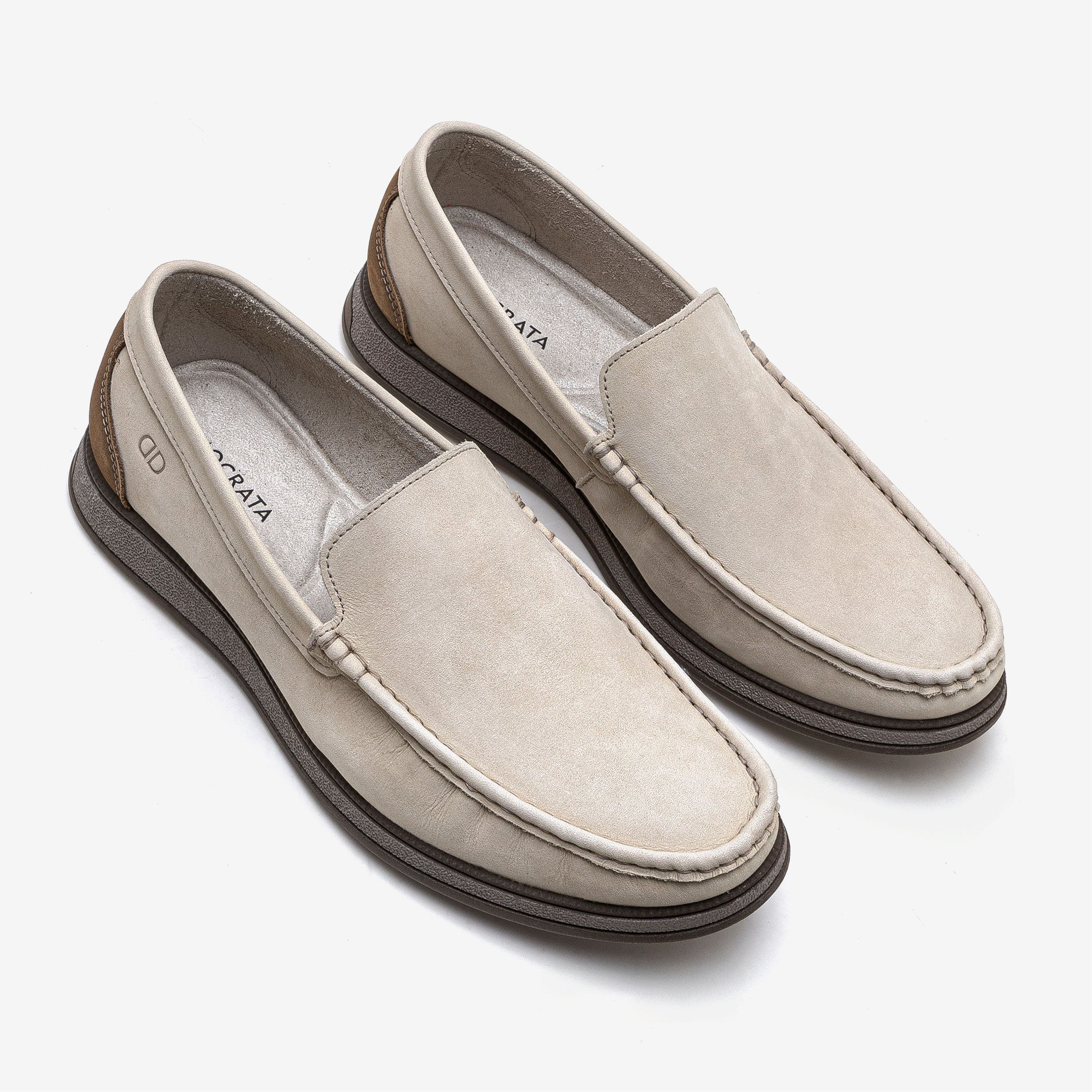 Mocassim Masculino Couro Nash Bege Bege 2